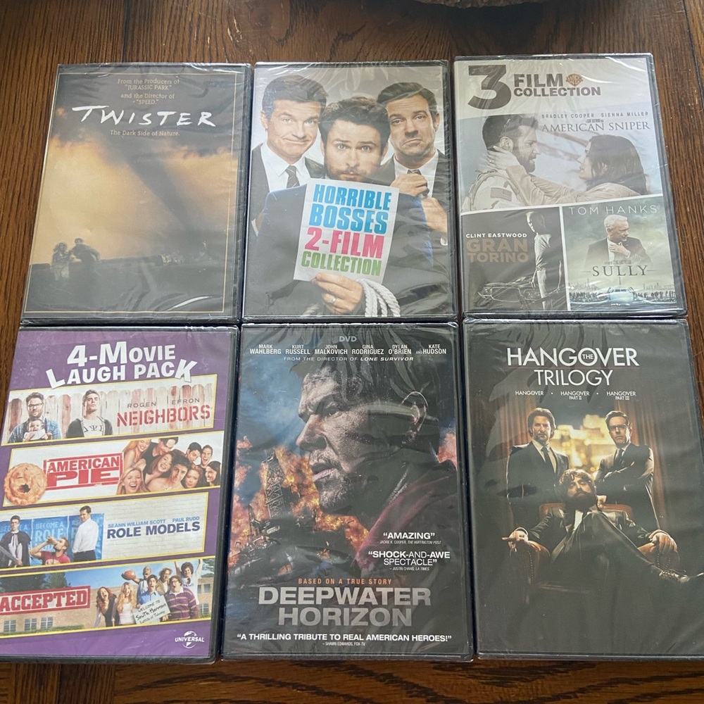 Fun PG13/R DVDs never opened